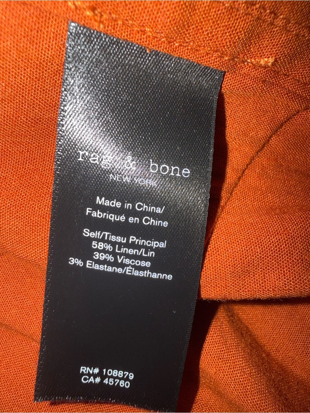 rag & bone Cropped Rust Utility Jacket - Picture 4 of 6